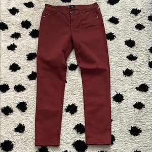 AG Adriano Goldschmied Red/ burgundy Slim Fit Pants